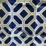 Шторка для ванной или душа Trento Mosaic 180х200, синий с белым