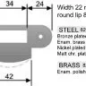 AGB B010001322 Ответная планка к механизму, с полукруглым отбойником, античная бронза (27918)
