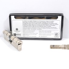 Циліндр дверний Mottura C39D464601 46/46 мм, лазерний ключ, 5 ключів, нікель матовий