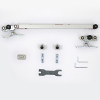 Розсувна система VILLES 5660/100 на 1-двері, 100 кг + подвійний доводчик, сіра