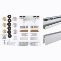 Розсувна система VILLES 6250/A для скляних дверей, срібло