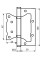 Завіса RDA 100 * 2,5 (2подш, сталь) Eurocento матовий хром (23511)