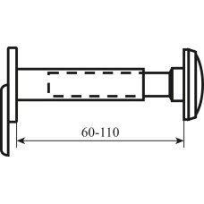 Дверне вічко Securemme 60/110mm 016DXBR6OXX круглий бронза