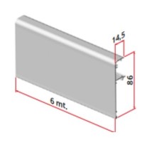 Профіль декоративний алюмінієвий VILLES 4286/G 600 cм, H 86 мм