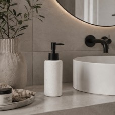 Дозатор для жидкого мыла Arino Aurora White 350 мл, белый, стекло