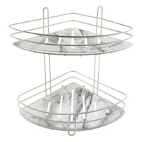 Полиця для ванної кутова подвійна 