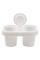 Стакан двойной Arino Home White, скотч, белый, пластик