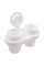 Стакан двойной Arino Home White, скотч, белый, пластик