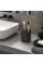 Склянка для зубних щіток "Trento" Black Stone, 105×72×72 мм, чорна