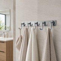 Вешалка 5 крючков на планке Trento Moderno Grande, хром 