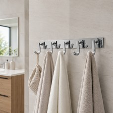 Вешалка 5 крючков на планке Trento Moderno Grande, хром 