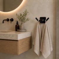 Крючок двойной Trento Moderno Grande Nero, черный