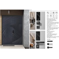 Buonelle Комплект із замком під циліндр B-7 біометричний, кодова панель, доступ картою, Face ID