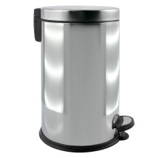 Відро з педаллю Slow Motion, хром, 8 л, кругле