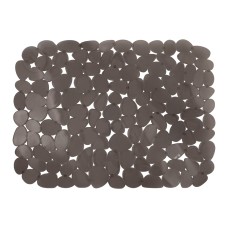 Килимок для раковини Arino Pebbles, 40*30 см, сірий, ПВХ