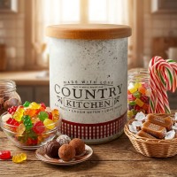 Коробка Country, білий, 14*18 см, кругла