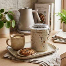 КоробкаTerrazzо, бежевий, 9*11 см, кругла