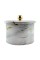 Коробка Marble White, білий мармур, 14*10 см, кругла