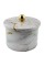 Коробка Marble White, білий мармур, 14*12,5 см, кругла