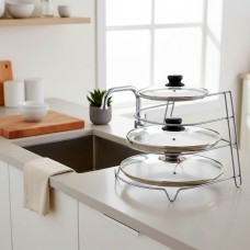 Підставка для кришок, хром, 24,5*27*23 см, Arino