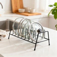 Підставка для кришок, чорний, 35*18,5*14 см, Arino 