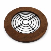 Підставка під гаряче Arino Bamboo, черный, круглая,18*18*1,2 см