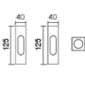 Ручка на раздвижные двери Fimet 3663AC F05 матовый хром (комплект) (33288)