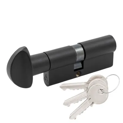 Циліндр Cortelezzi 117F 40x30 ключ/поворотник чорний (52765)