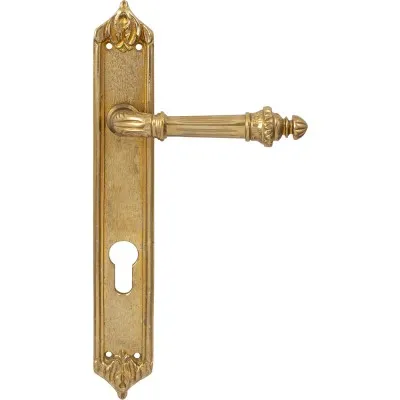 Дверная ручка на планке Antologhia (Colombo) Impero KIM11PBY85 под цилиндр, латунь