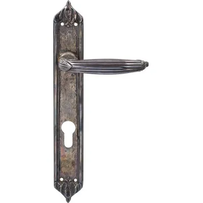 Дверная ручка на планке Antologhia (Colombo) Louis XVI KLU11PBY85 под цилиндр серебро