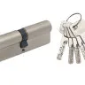 Циліндр Mgserrature 31/31 = 62mm ключ/ключ матовий нікель 5 ключів (37650)