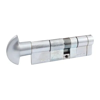 Цилиндр Securemme 361BPCS5040115 K64 50/40 мм 5кл +1 ключ/ручка матовыйхром (54459)