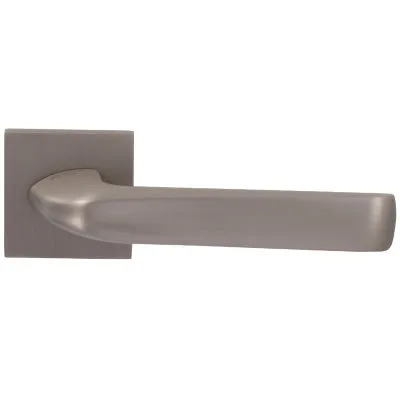 Дверна ручка на розетті RDA Lotus, нікель брашований матовий, розетта 6мм