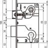 Механізм для міжкімнатних дверей AGB Centro B010255022, антична бронза 85мм