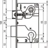 Механизм для межкомнатных дверей AGB Centro B010255022, античная бронза 85мм (29154)