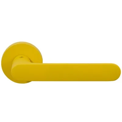 Дверная ручка на розетте Colombo ONE CC11 лимонно-желтый R ф/з