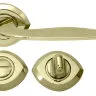 Дверна ручка RDA 0081 AN-02 WC з накладками під поворотник полірована латунь (14223)