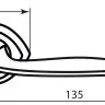 Дверная ручка RDA 0081 AN-02 WC с накладками под поворотник полированная латунь (14223)