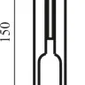 AGB D003201541 Шпингалет врезной 150/16 откидной сатин хром (46038)