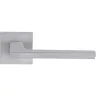 Дверная ручка на розетте Comit Trend брашированный матовый хром (розетта 6мм)