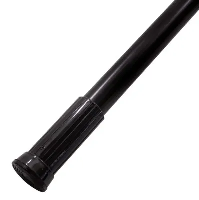 Карниз для шторки в ванную комнату телескопический Arino, 140-260 диаметр 22, нержавеющая сталь, черный