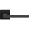 Дверная ручка на розетте Comit Trend матовый черный (розетта 6мм)