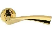 Дверная ручка Colombo Design Flessa CB51 полированная латунь с накладками под прорезь (14075)