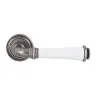 Дверна ручка Fimet Tasha 1028P-261 F45 R ф/з античне залізо/білий фарфор (54258)