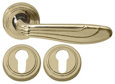 Дверна ручка RDA 5365 з накладками під поворотник титанове золото (14859)