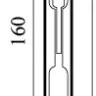 Шпингалет врезной откидной 160/16 античная латунь STV LX160 AB (6287)