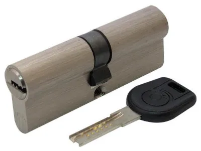 Циліндр дверний Вruno Security 40/40мм лазерний 80мм 5 ключів нікель (32834)