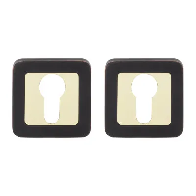 Накладка дверна під ключ RDA RY 40 золото/матовий чорний (Cube, Sens, Como) (36375)