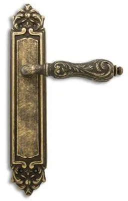 Дверная ручка на планке Fimet 147-280 F43 Flora ф/з бронза матовая