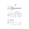Дверна ручка Colombo Design Roboquattro ID 41 полірована латунь (30318)